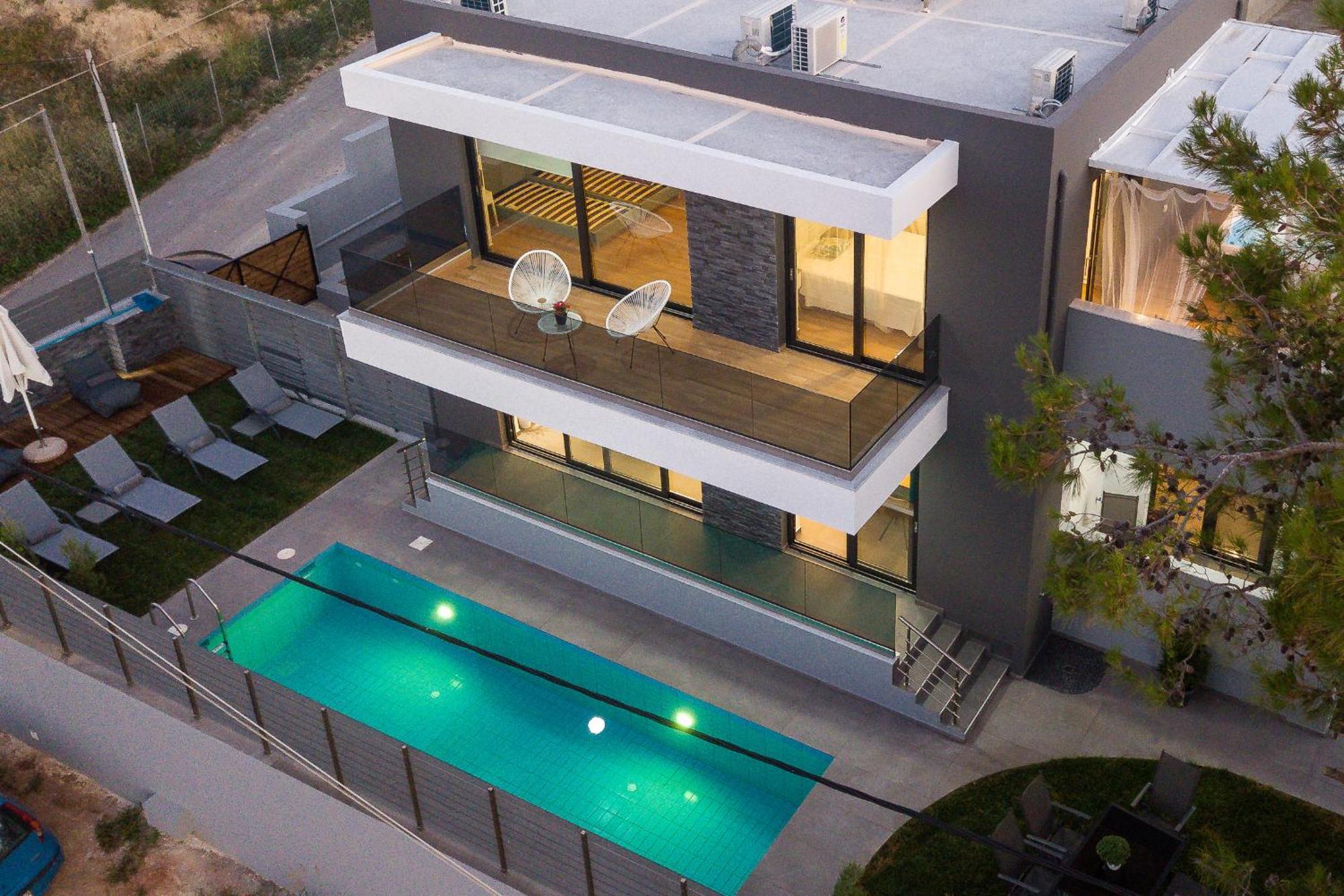 Nisos Villa, Pool & Heated Spawhirlpool, Walking To Beach, By Thinkvilla Sfáka 外观 照片