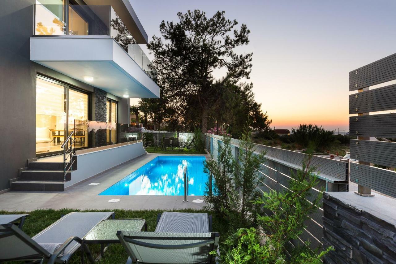 Nisos Villa, Pool & Heated Spawhirlpool, Walking To Beach, By Thinkvilla Sfáka 外观 照片